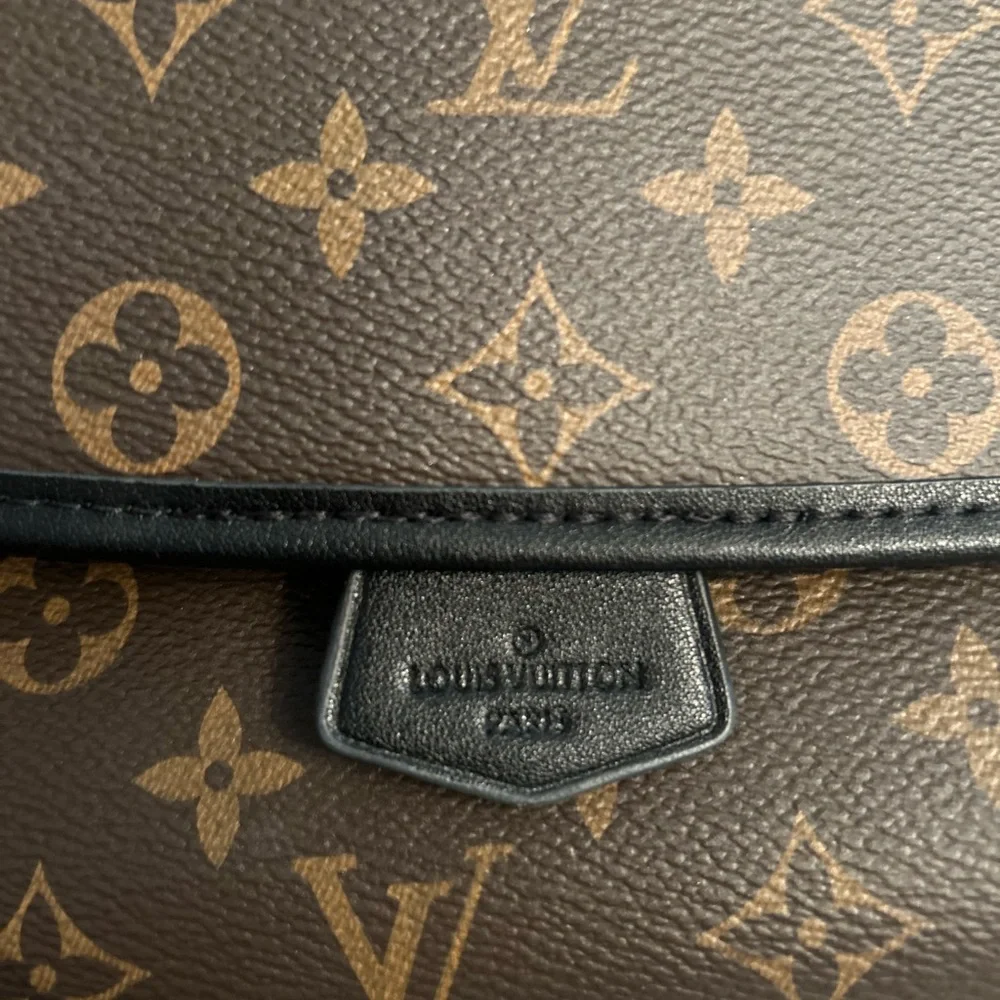 Designer Black and Brown Monogram Messenger Bag - Picture 3 of 7